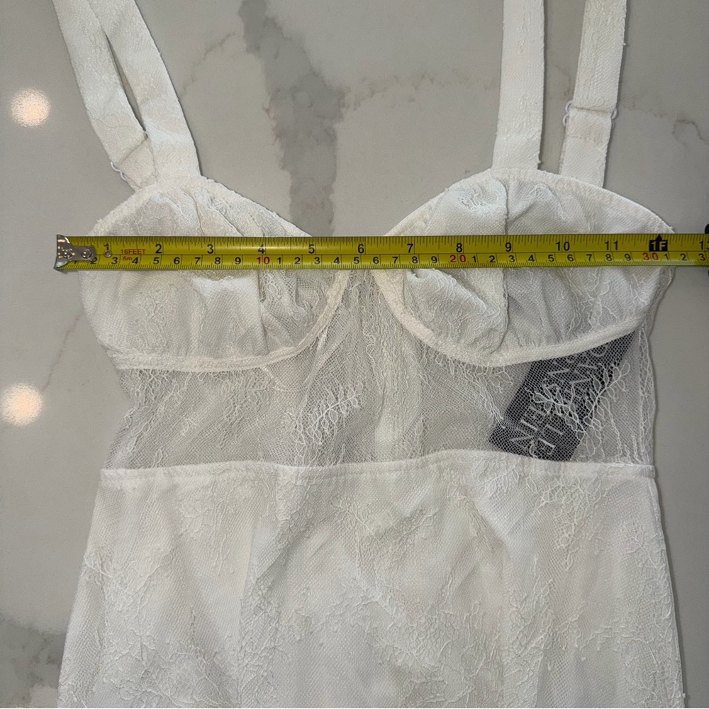 DANIELLE BERNSTEIN White Lace Slip - Picture 5 of 7